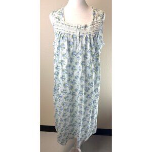 Pink Label Women's Large Nightgown Sleeveless Midi Cotton Blend Grandma